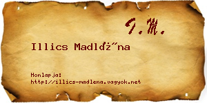 Illics Madléna névjegykártya
